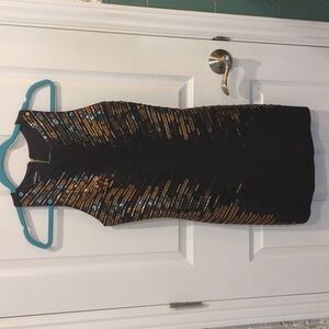 Bebe Black sequined dress